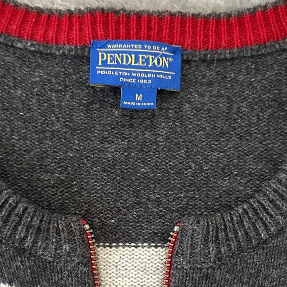 Pendleton Sweater Cardigan Jacket Lambs Wool Zip Up Women's MEDIUM - Picture 3 of 6